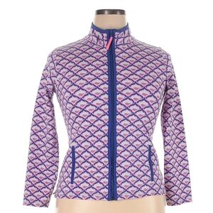 Vineyard Vines Women's Pink and Blue Patterned Utility Jacket